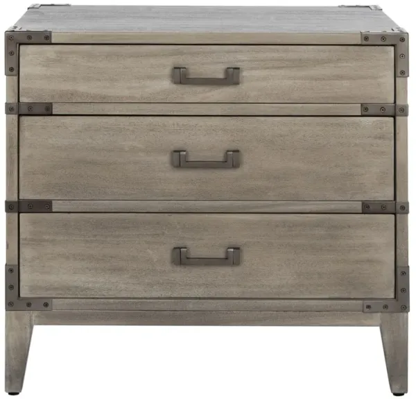 Nirel 3-Drawer Wood Nightstand