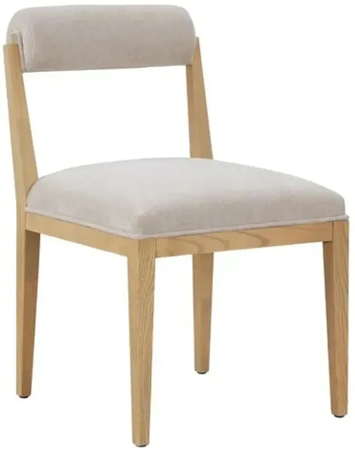 Opaline Rolled Back Dining Chair - Taupe/Natural - Brown