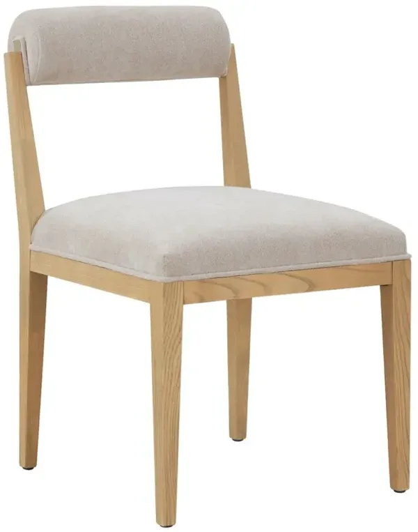 Opaline Rolled Back Dining Chair, Taupe/Natural