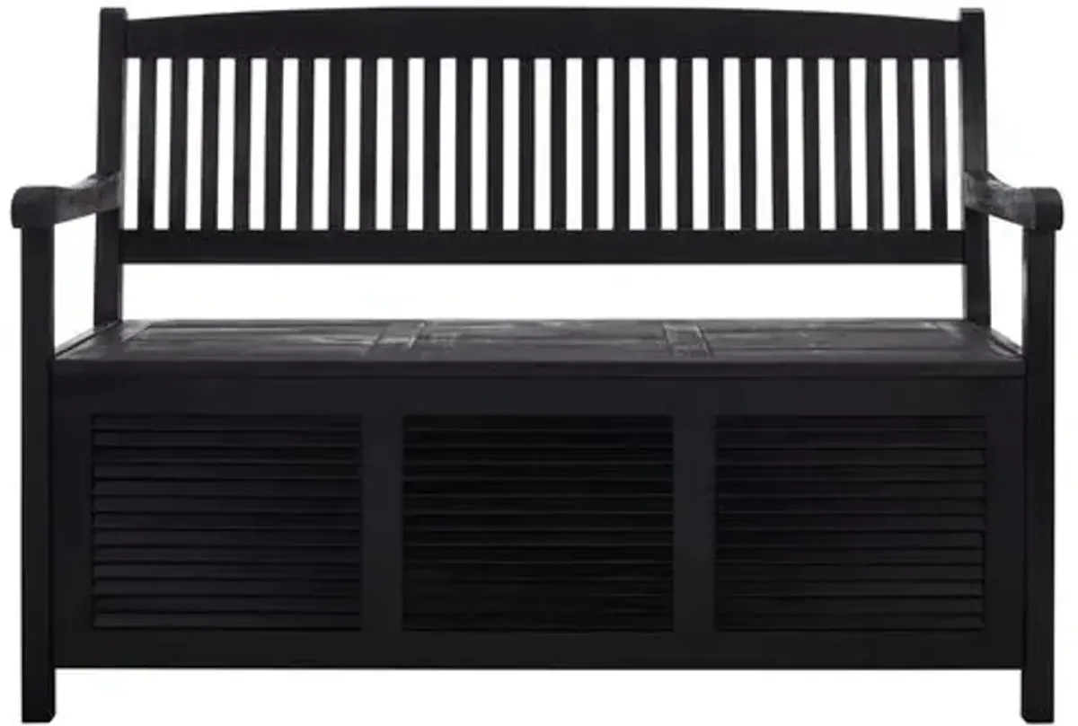 Oren Outdoor Storage Bench - Black