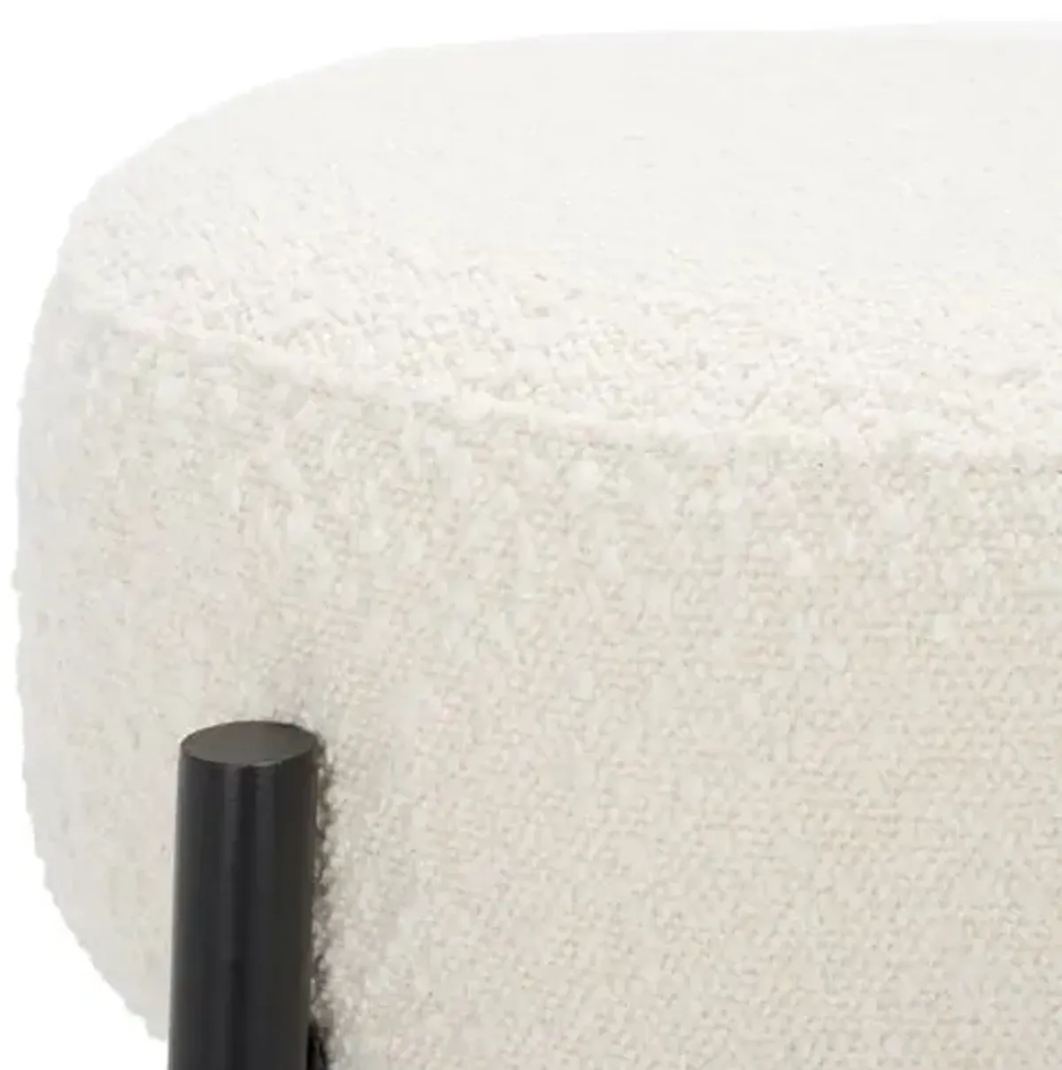 Ursula Boucle Counter Stool - Ivory/Black