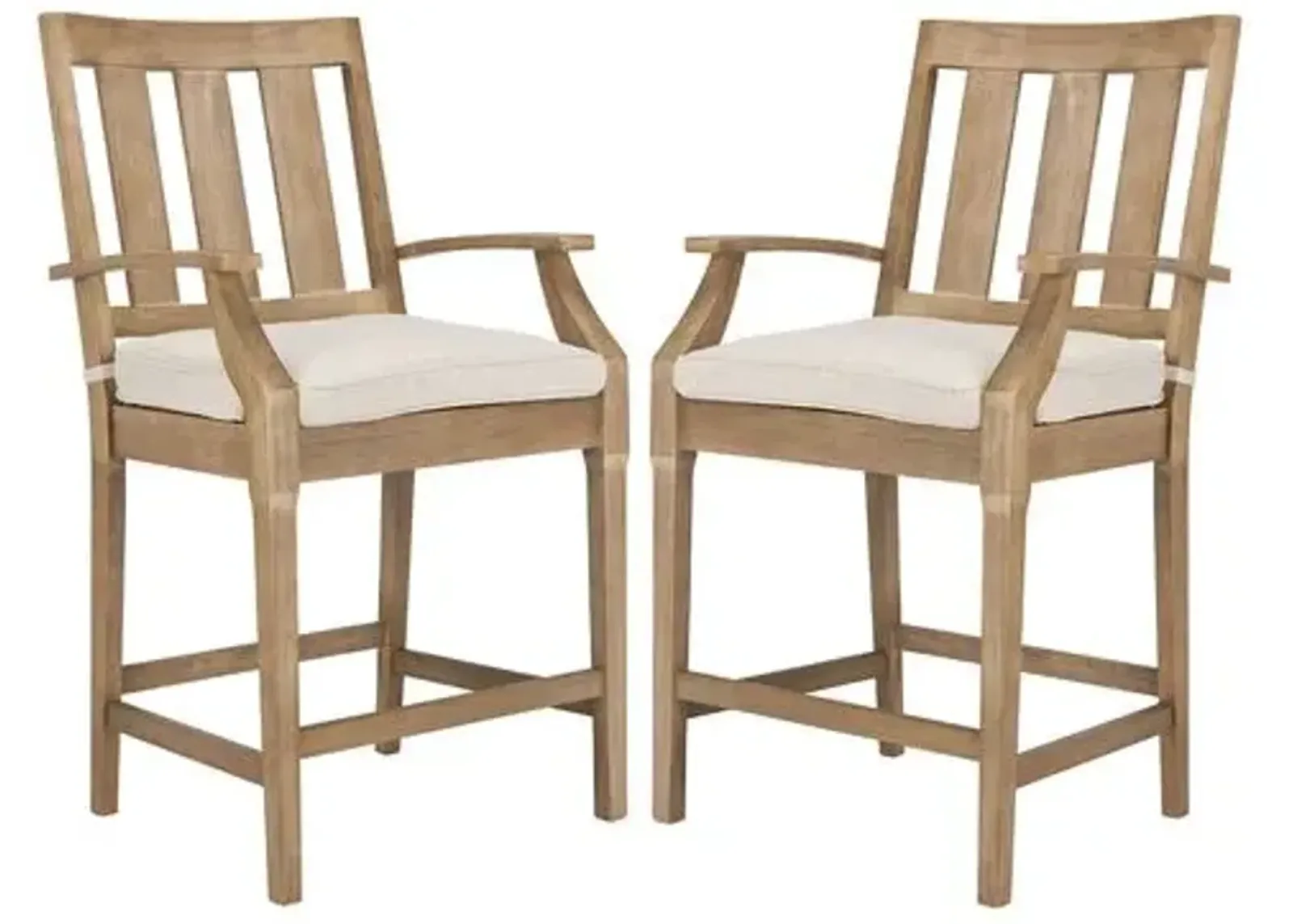 Paxton Patio Counter Stool - Natural/White