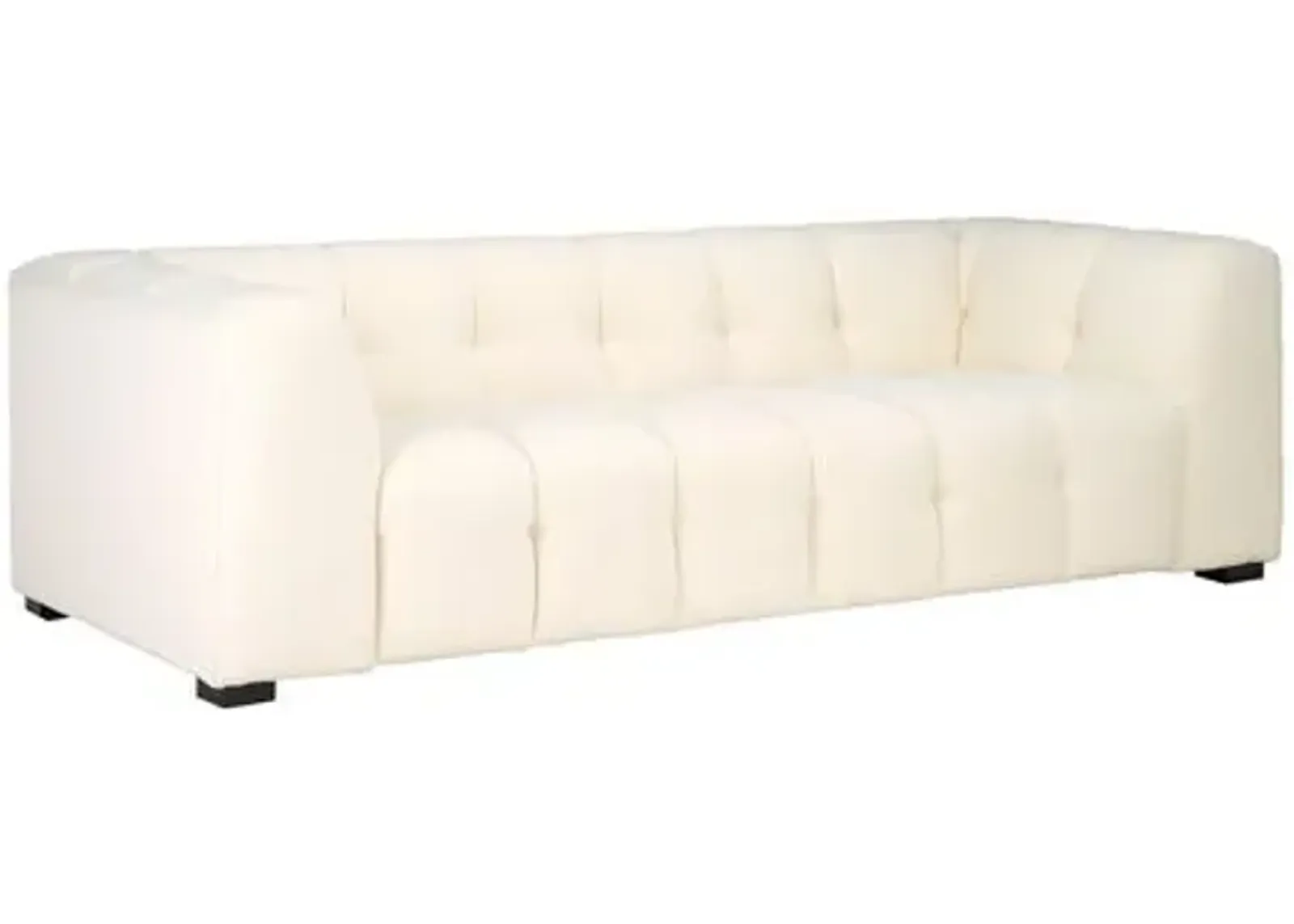 Aria Boucle Tufted Sofa - Ivory