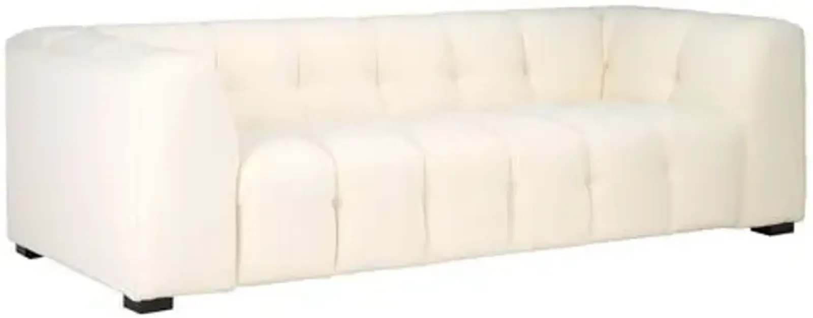 Aria Boucle Tufted Sofa - Ivory