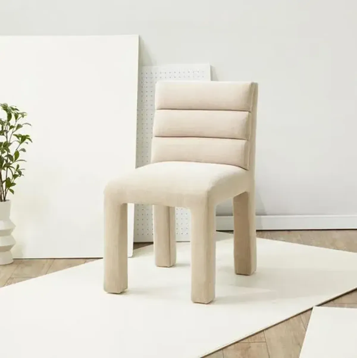 Maelis Tufted Dining Chair - Beige