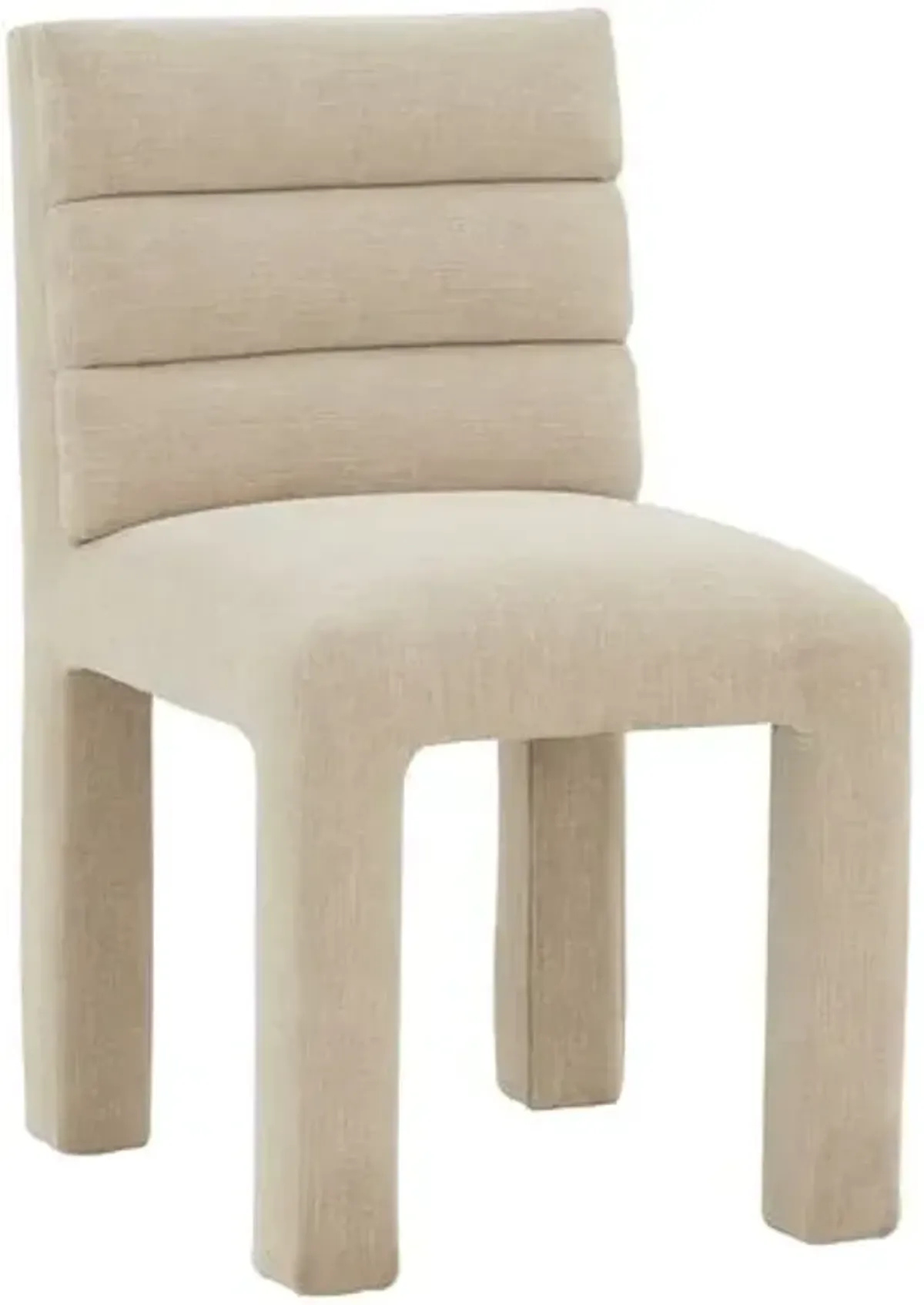 Maelis Tufted Dining Side Chair - Linen - Beige