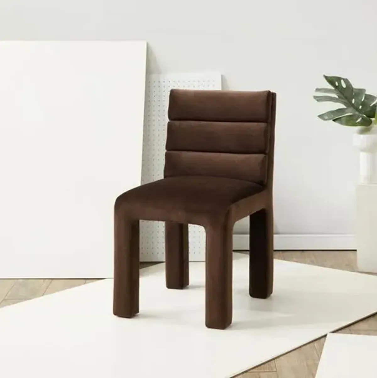 Maelis Tufted Dining Chair - Brown