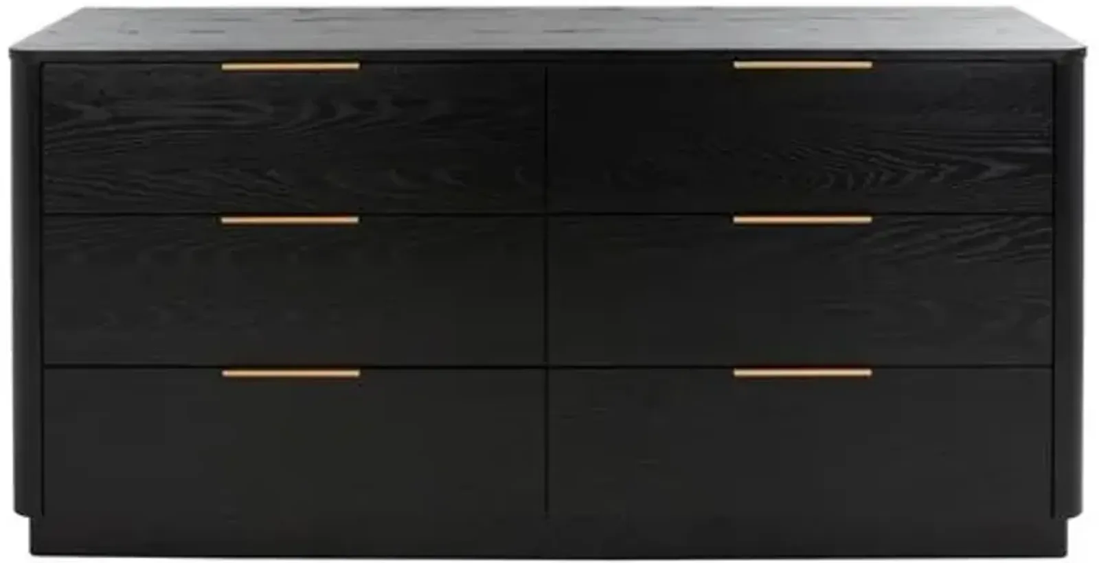 Cambira 6-Drawer Wood Dresser - Black