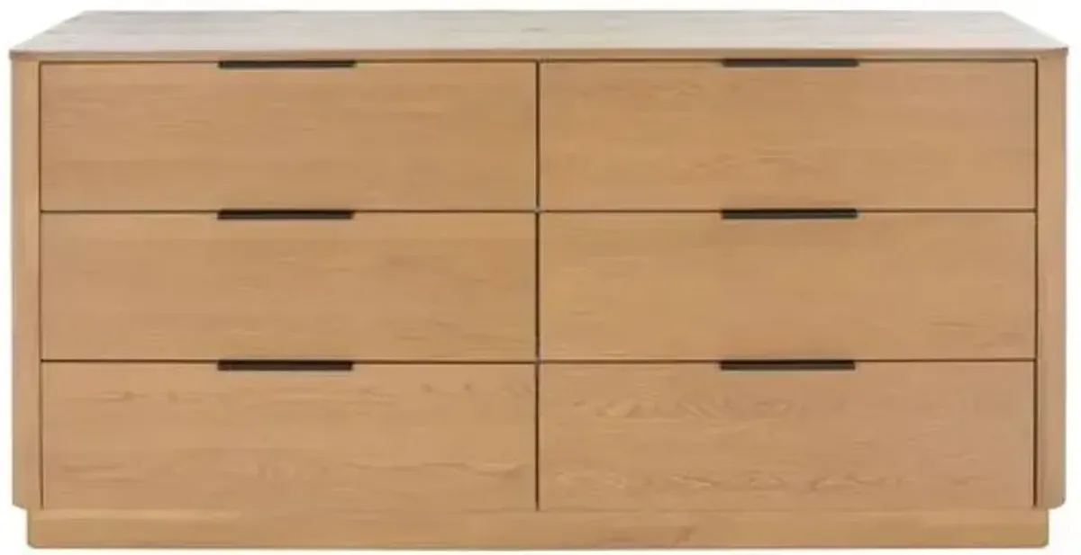 Cambira 6 Drawer Wood Dresser - Multi