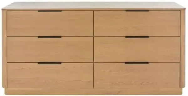 Cambira 6-Drawer Wood Dresser - Multi