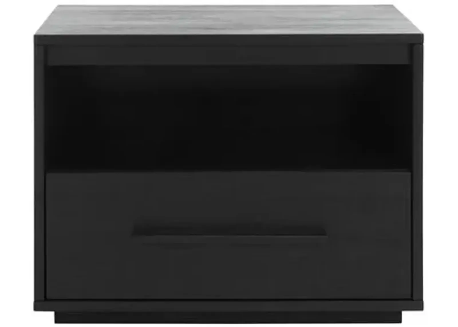 Elina 1-Drawer Nightstand - Black