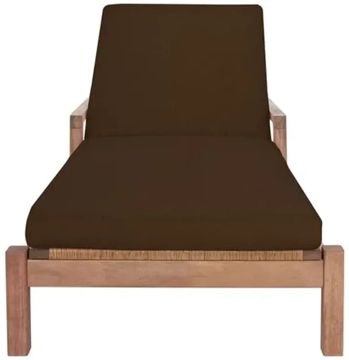 Raiden Wood & Wicker Outdoor Chaise - Brown - Comfortable, Sturdy, Stylish