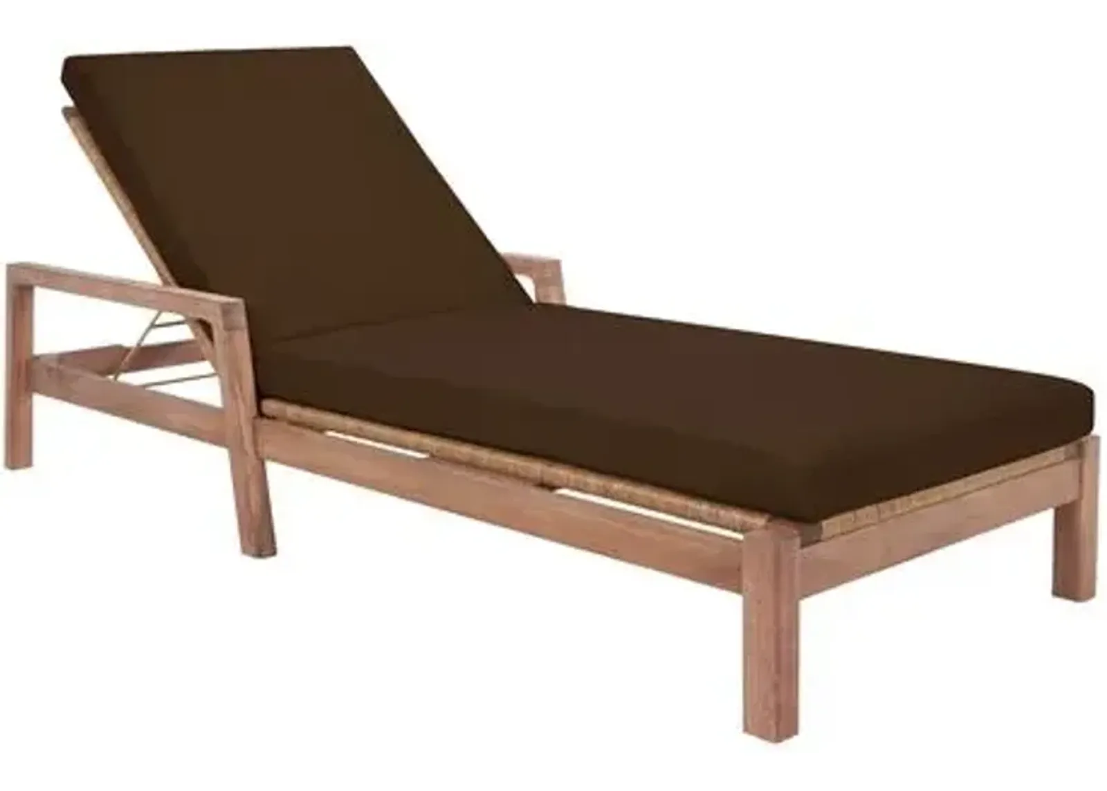 Raiden Wicker Outdoor Sun Lounger - Brown