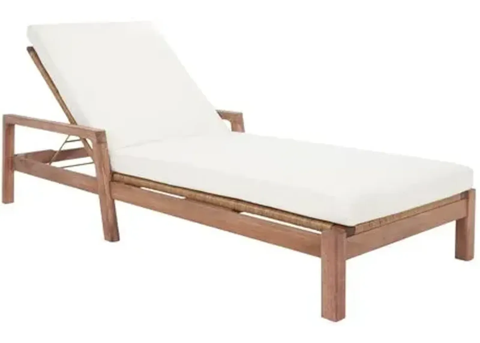 Raiden Wicker Outdoor Sun Lounger - White