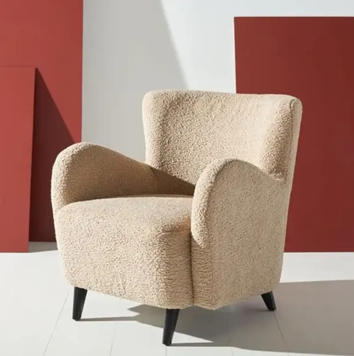 Primrose Modern Wingback Chair - Brown - Comfortable, Stylish