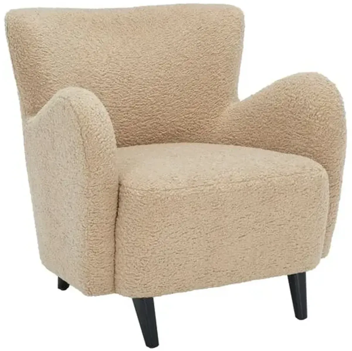 Primrose Modern Wingback Chair - Brown - Comfortable, Stylish