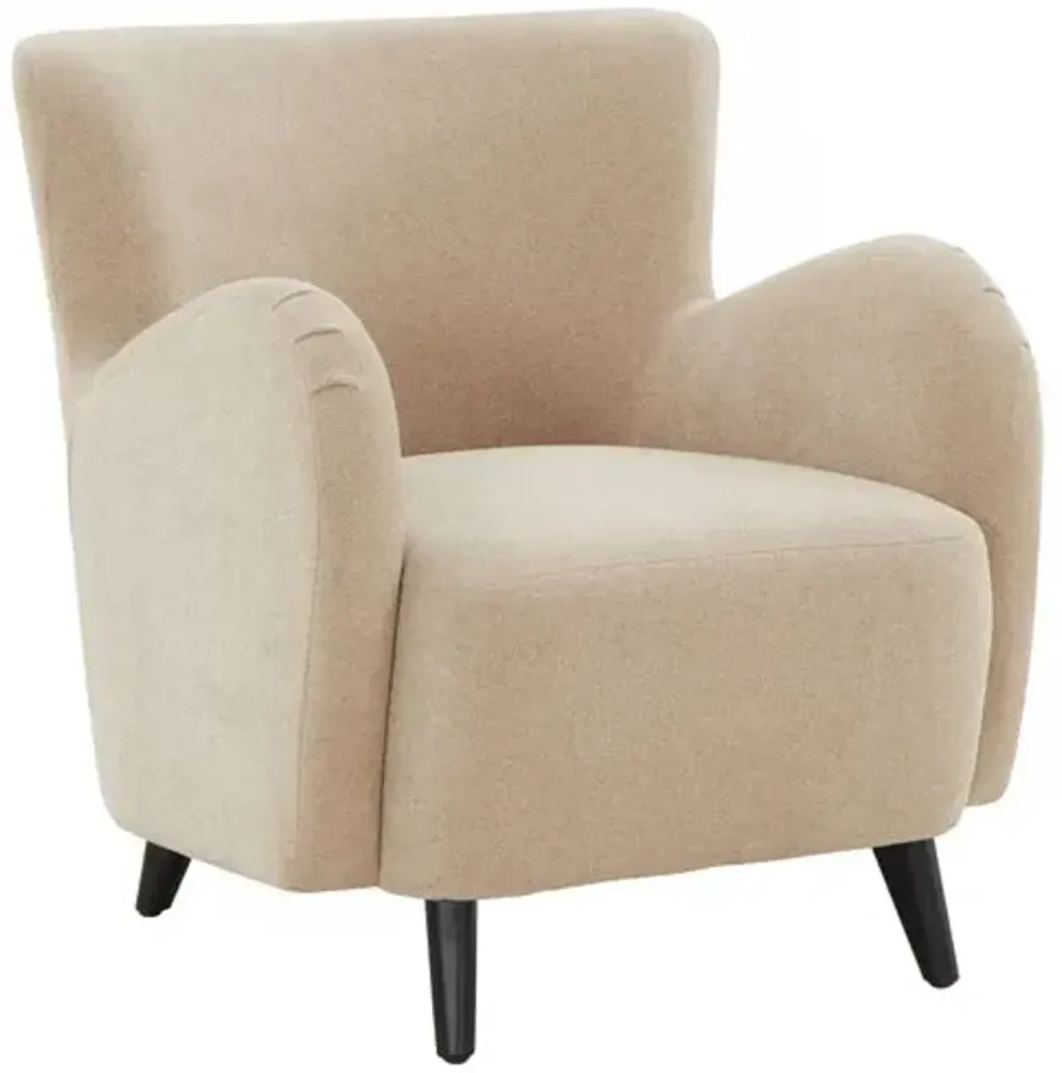 Primrose Modern Wingback Chair - Brown - Comfortable, Stylish