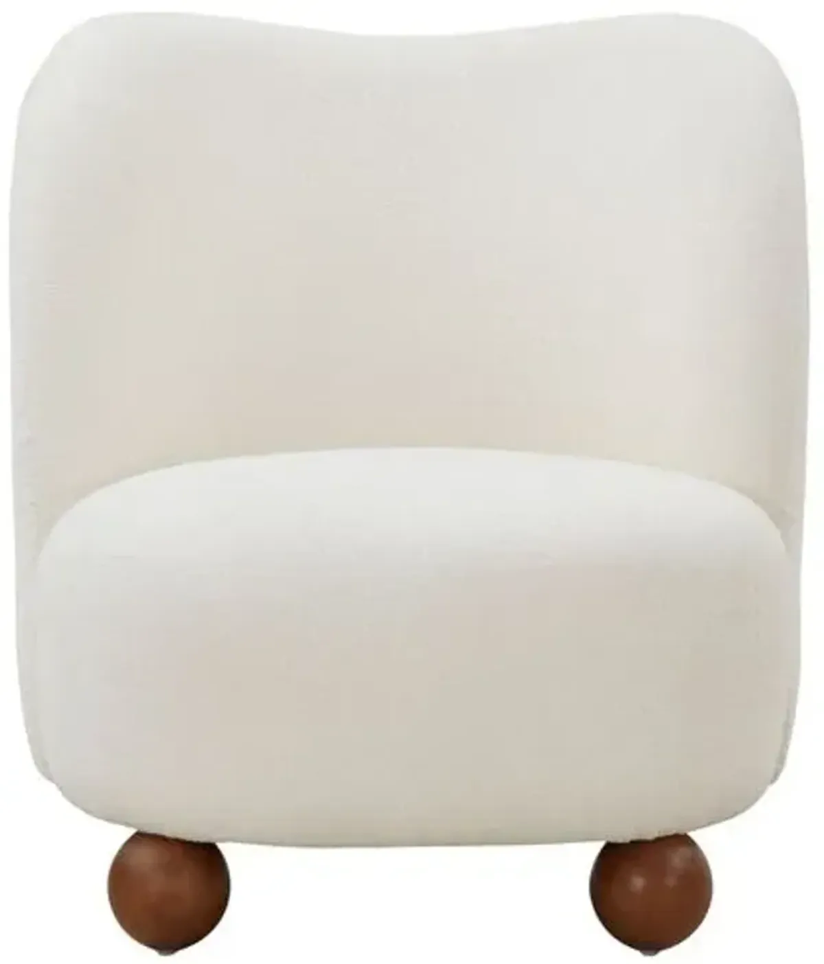 Giovanna Boucle Accent Chair - Ivory, Comfortable, Durable