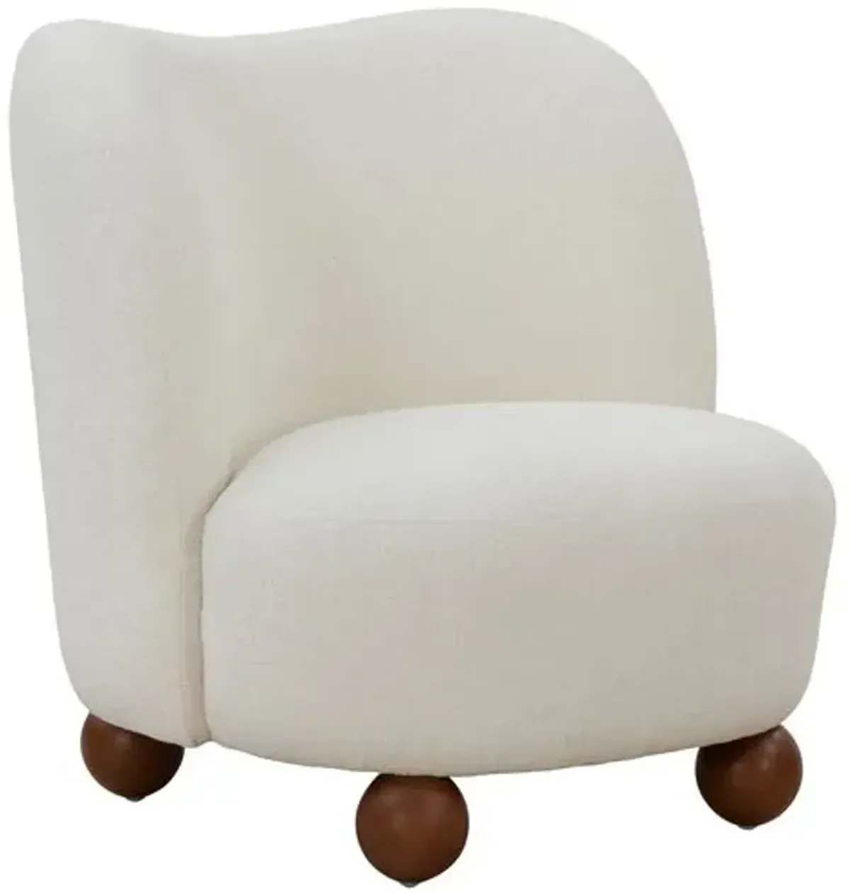 Giovanna Boucle Accent Chair - Ivory, Comfortable, Durable