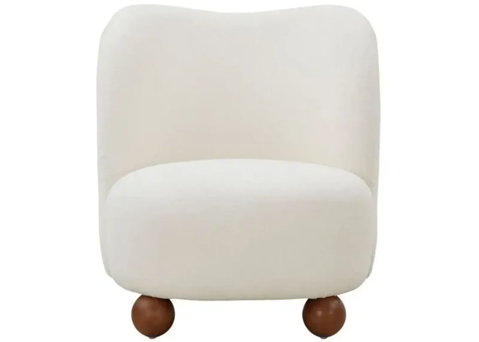 Giovanna Boucle Accent Chair - Ivory, Comfortable, Durable