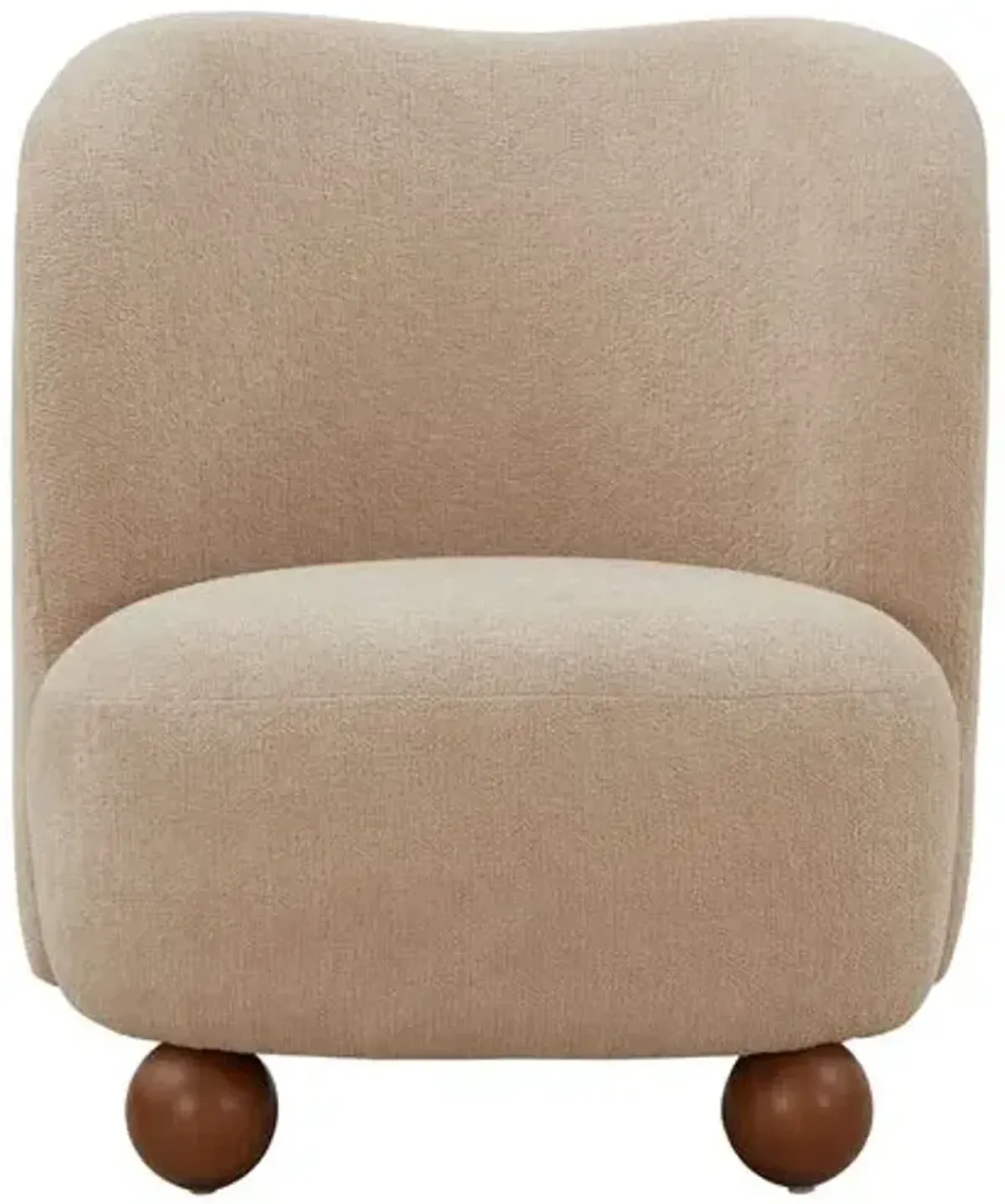 Giovanna Boucle Accent Chair - Beige, Comfortable, Durable