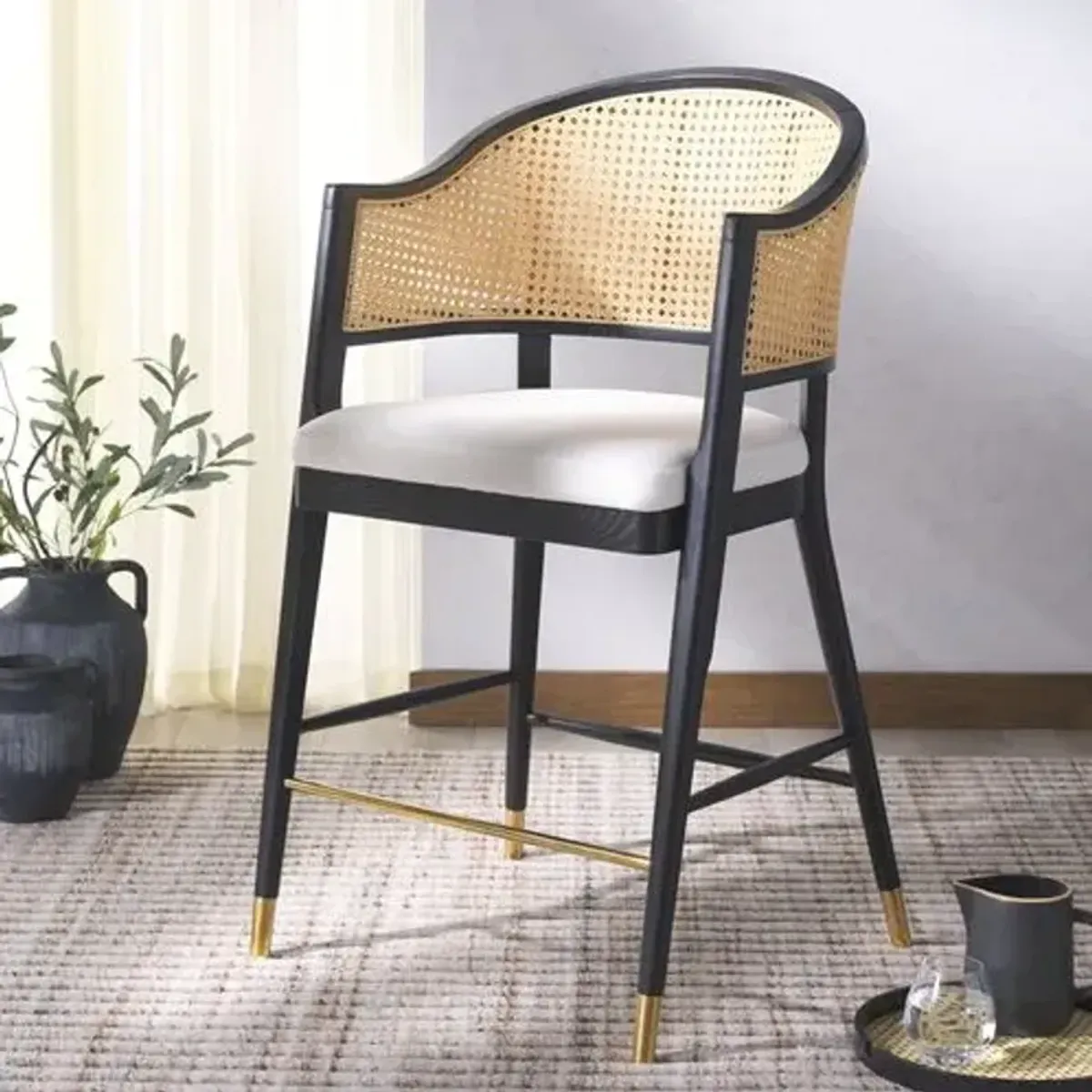 Ilaria Rattan Barstool - Multi