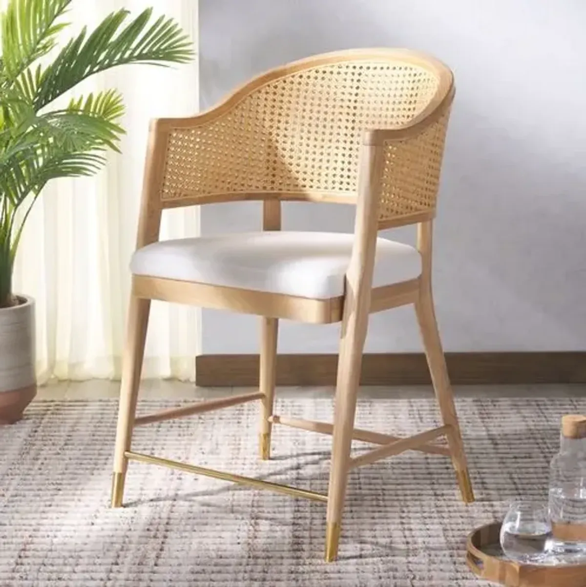 Ilaria Rattan Counter Stool