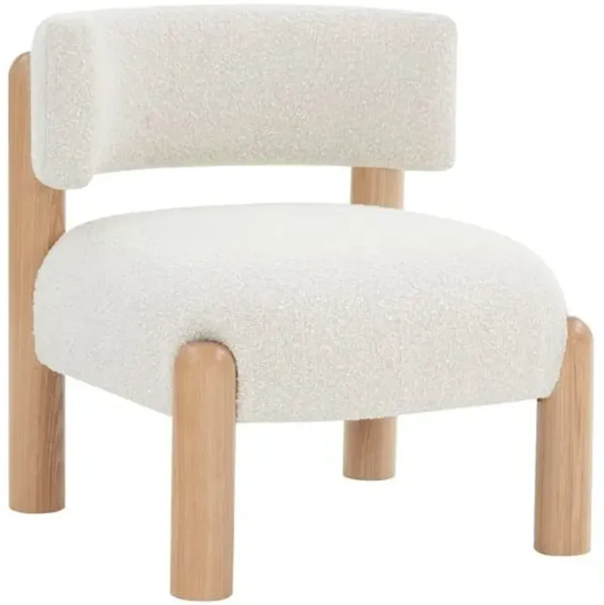 Joviana Boucle Accent Chair - Beige, Comfortable, Durable