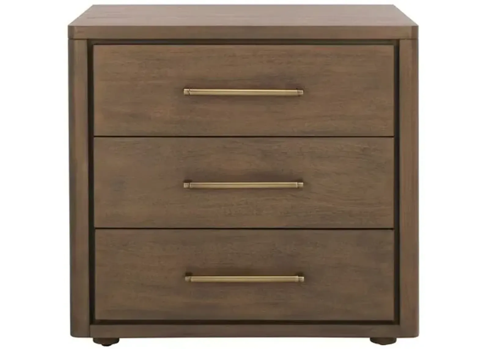 Kassandris 3-Drawer Wood Nightstand