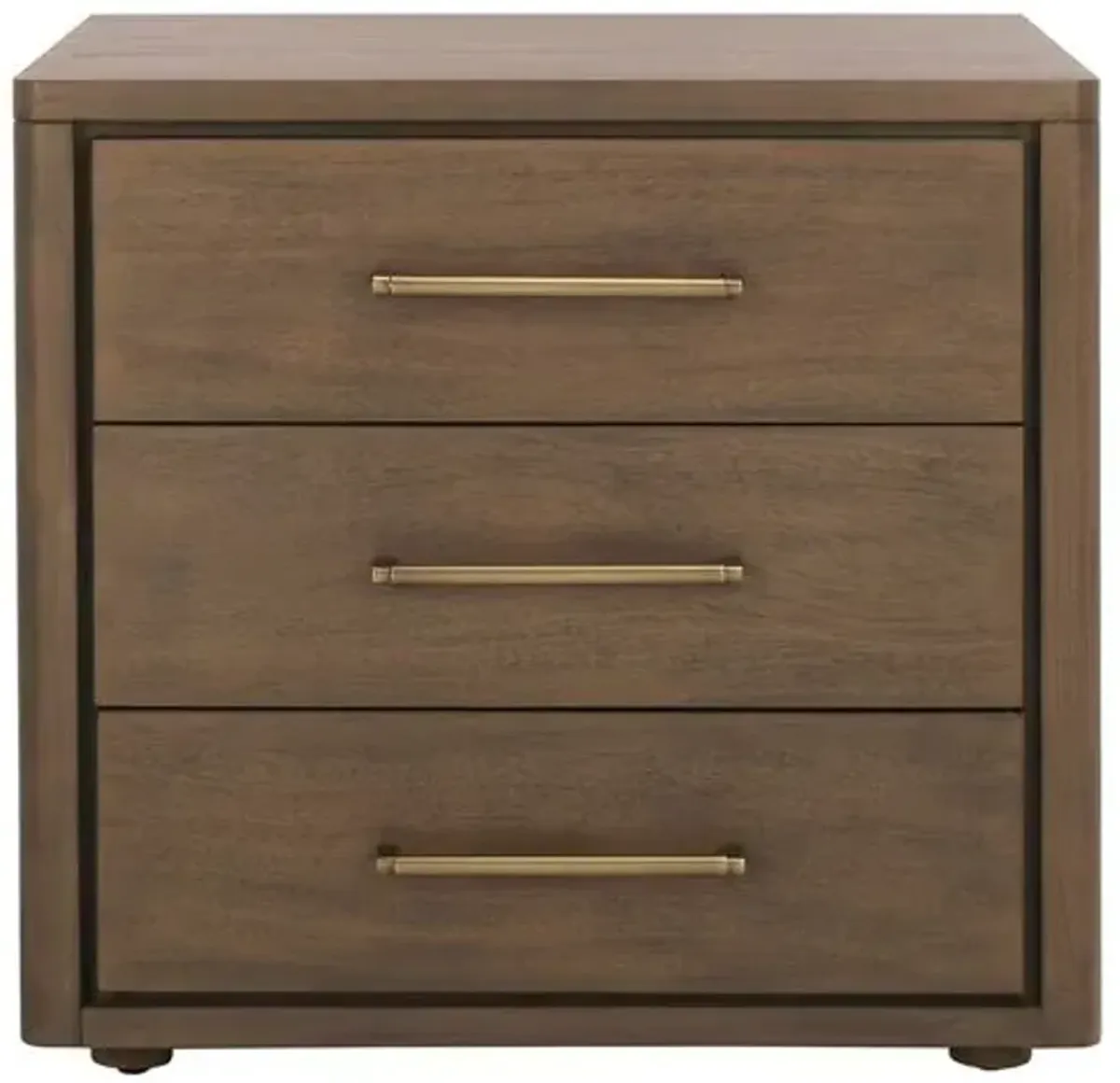 Kassandris 3-Drawer Wood Nightstand