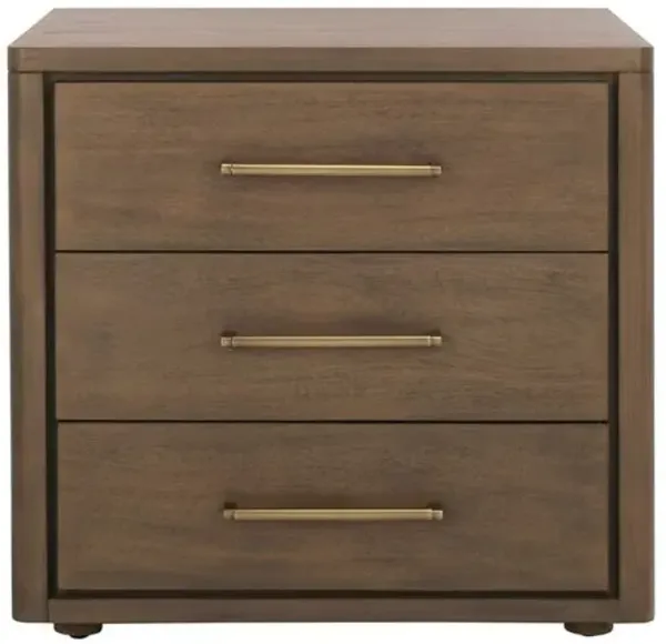 Kassandris 3-Drawer Wood Nightstand