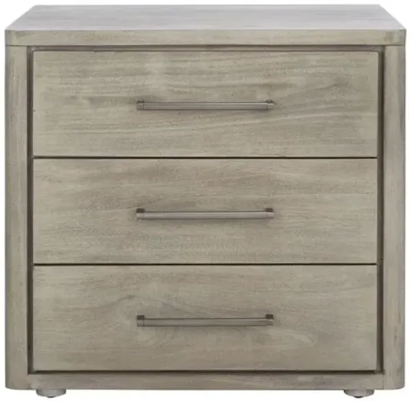 Kassandris 3-Drawer Wood Nightstand