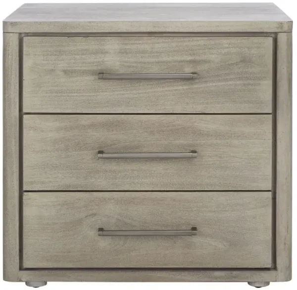 Kassandris 3-Drawer Wood Nightstand