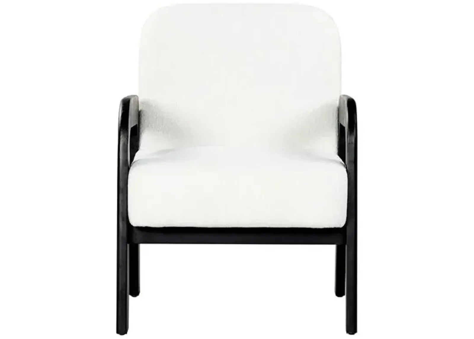 Nerissa Boucle Accent Chair - Ivory/Black - Multi, Comfortable, Durable