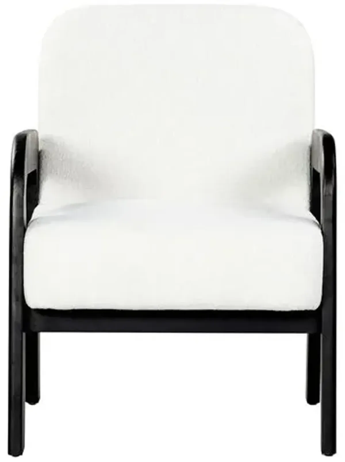 Nerissa Boucle Accent Chair - Ivory/Black - Multi, Comfortable, Durable