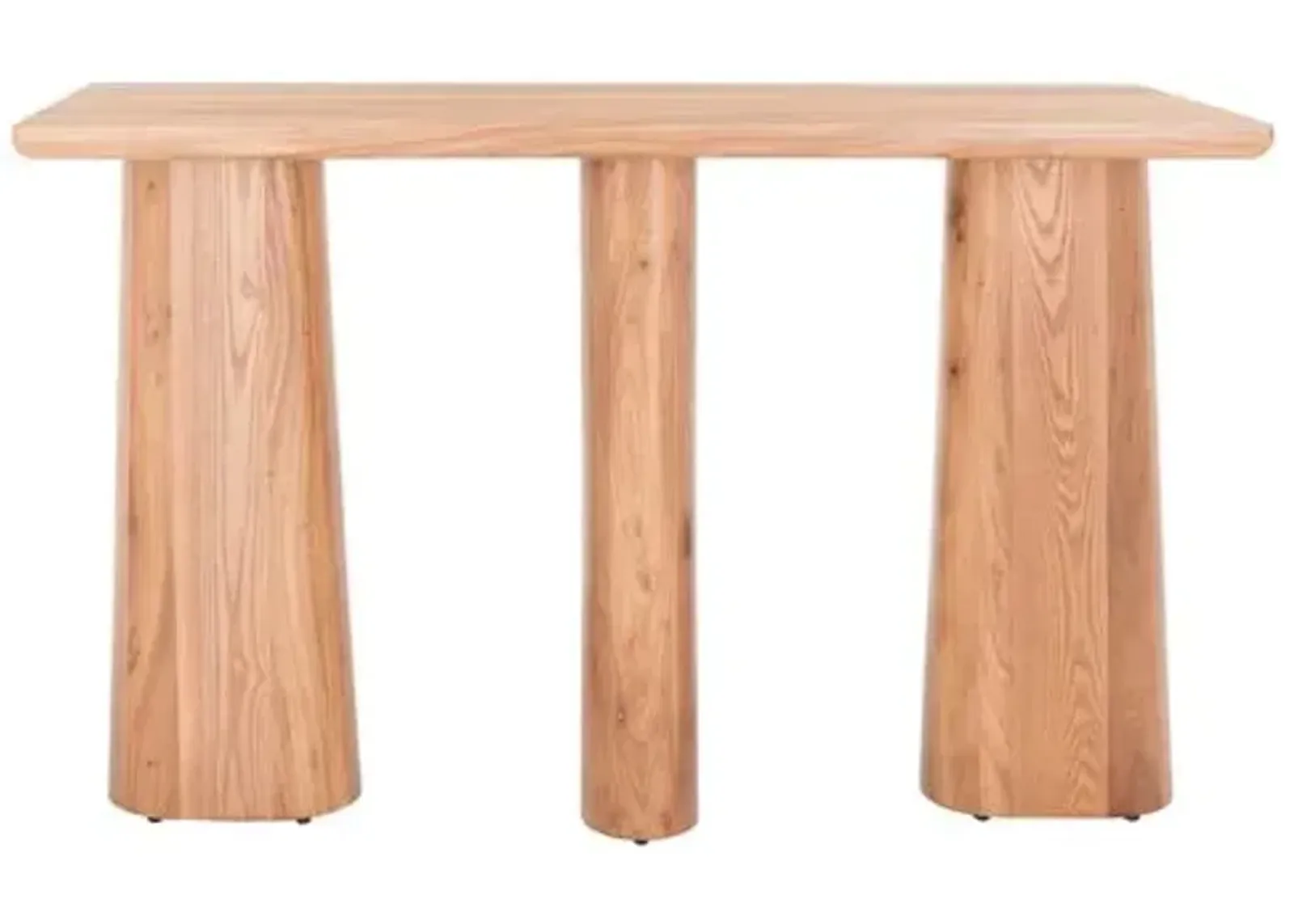 Thessaly Elm Wood Console Table - Natural - Brown