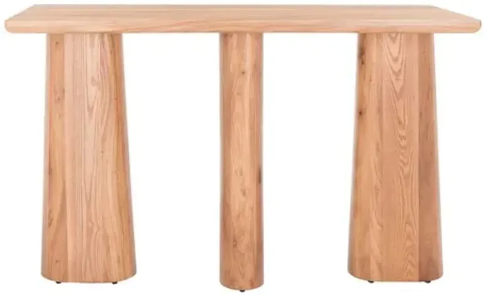 Thessaly Elm Wood Console Table - Natural - Brown