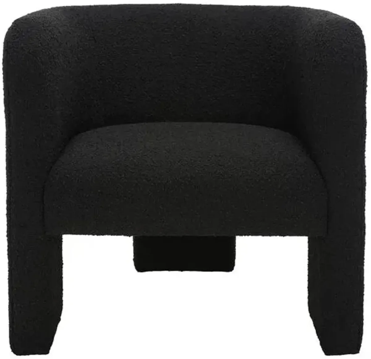 Ursulina 3-Leg Accent Chair - Black, Comfortable, Durable