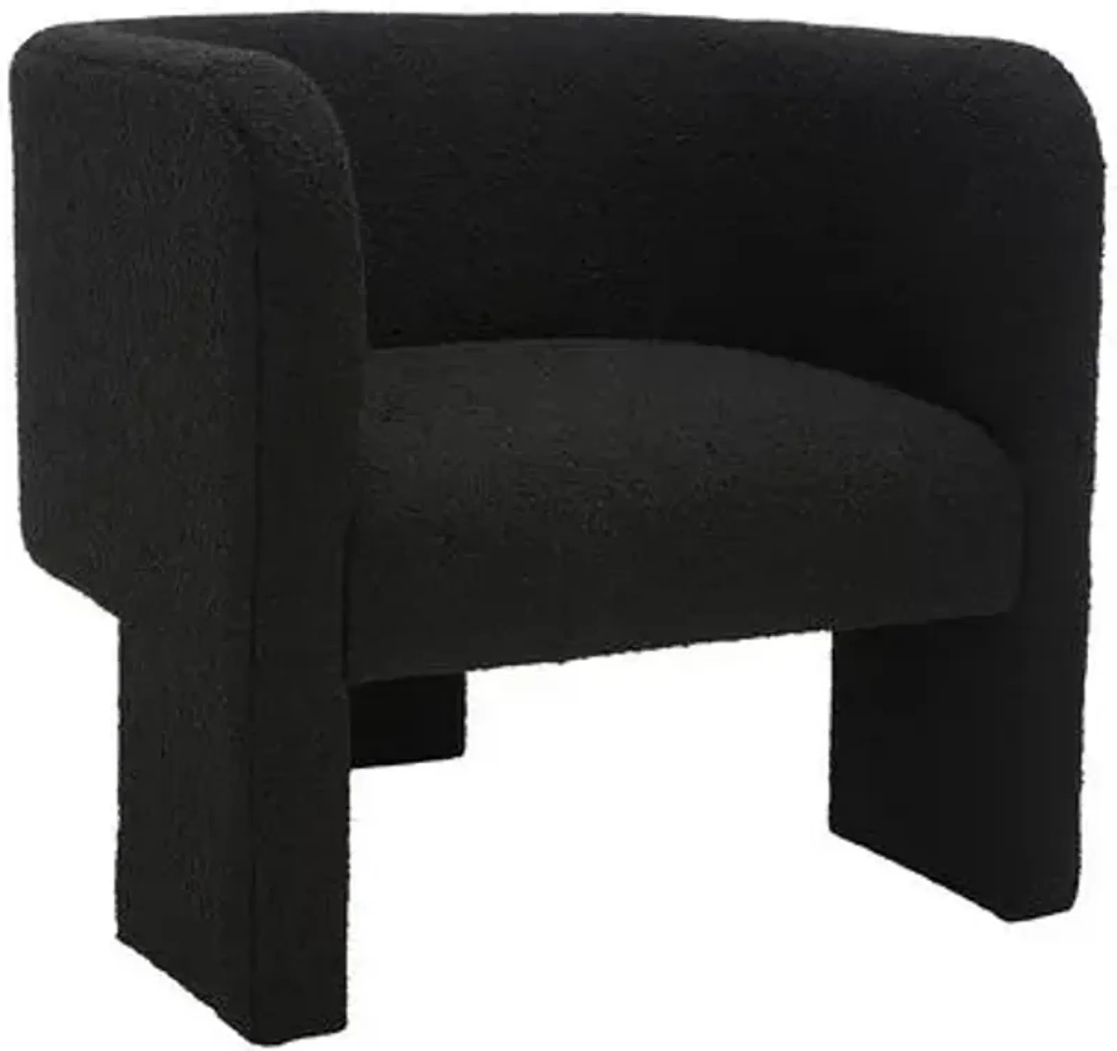 Ursulina 3-Leg Accent Chair - Black, Comfortable, Durable