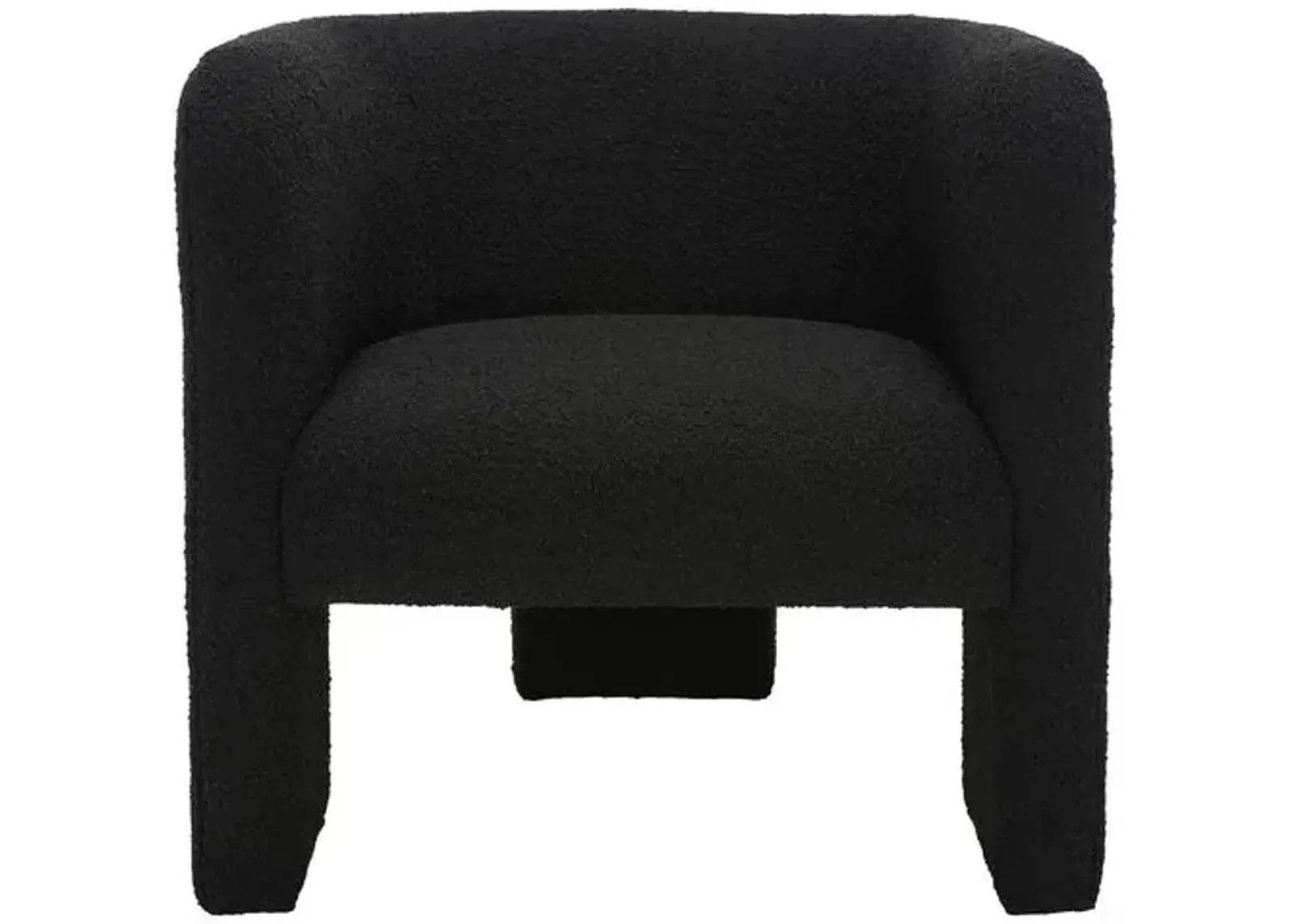 Ursulina 3-Leg Accent Chair - Black, Comfortable, Durable