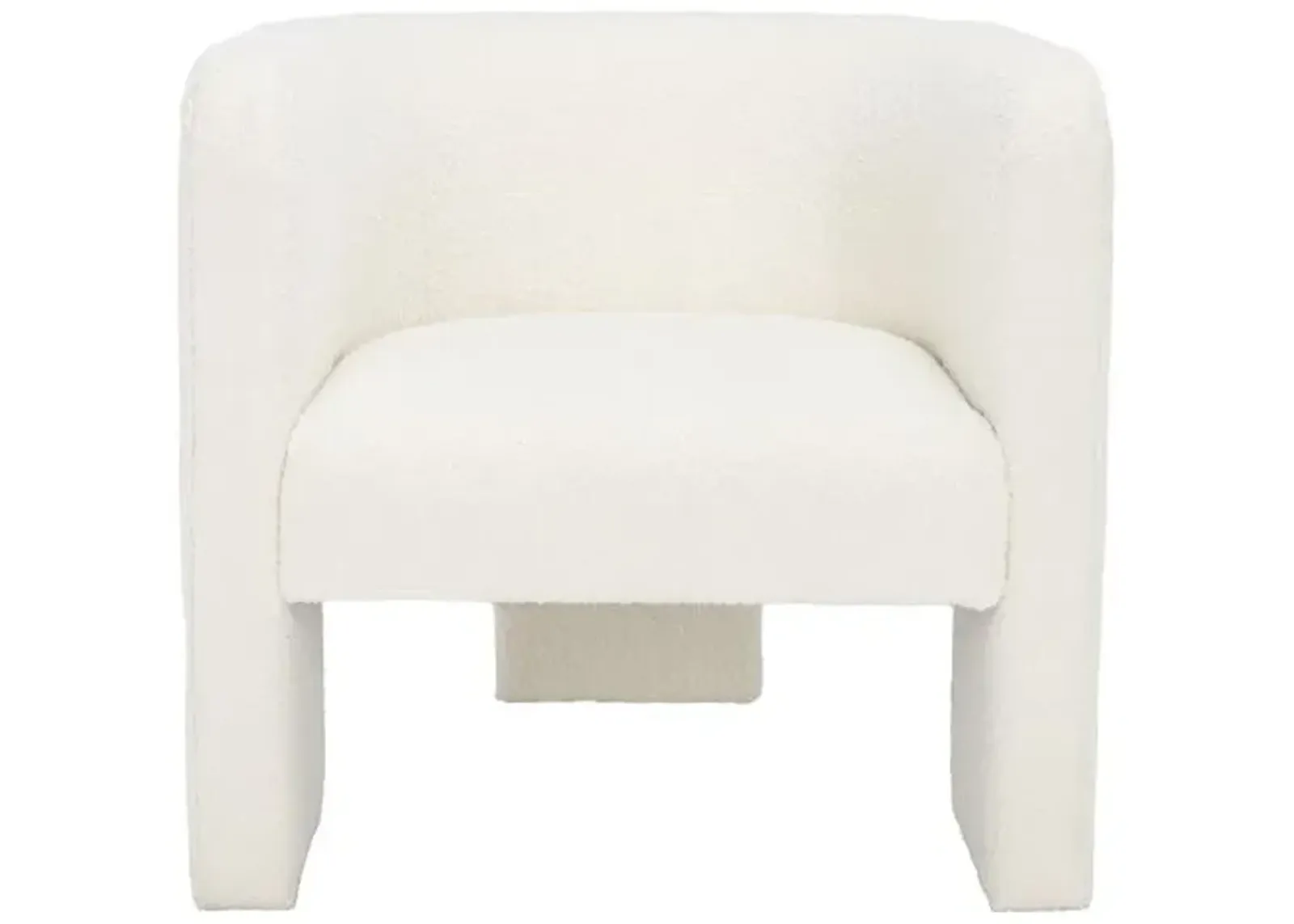 Ursulina 3 Leg Accent Chair - Ivory, Comfortable, Durable