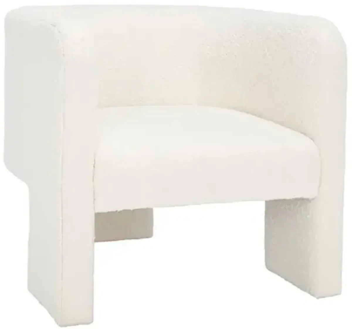 Ursulina 3-Leg Accent Chair - Ivory, Comfortable, Durable