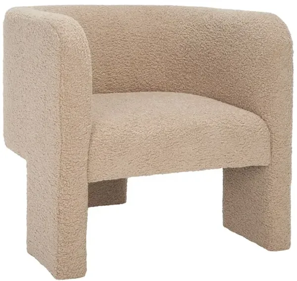Ursulina Faux Lambs Wool 3-Leg Accent Chair