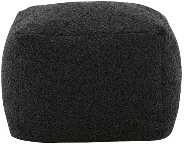 Adira Boucle Pouf, Black