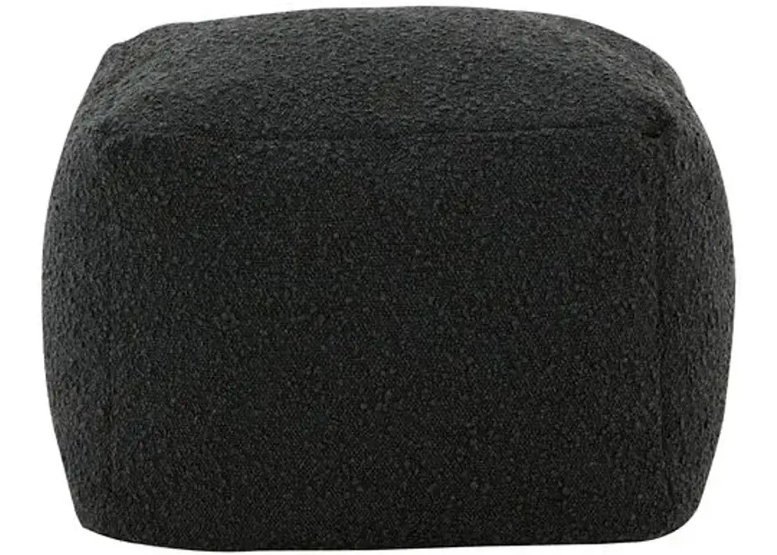 Adira Boucle Pouf - Black