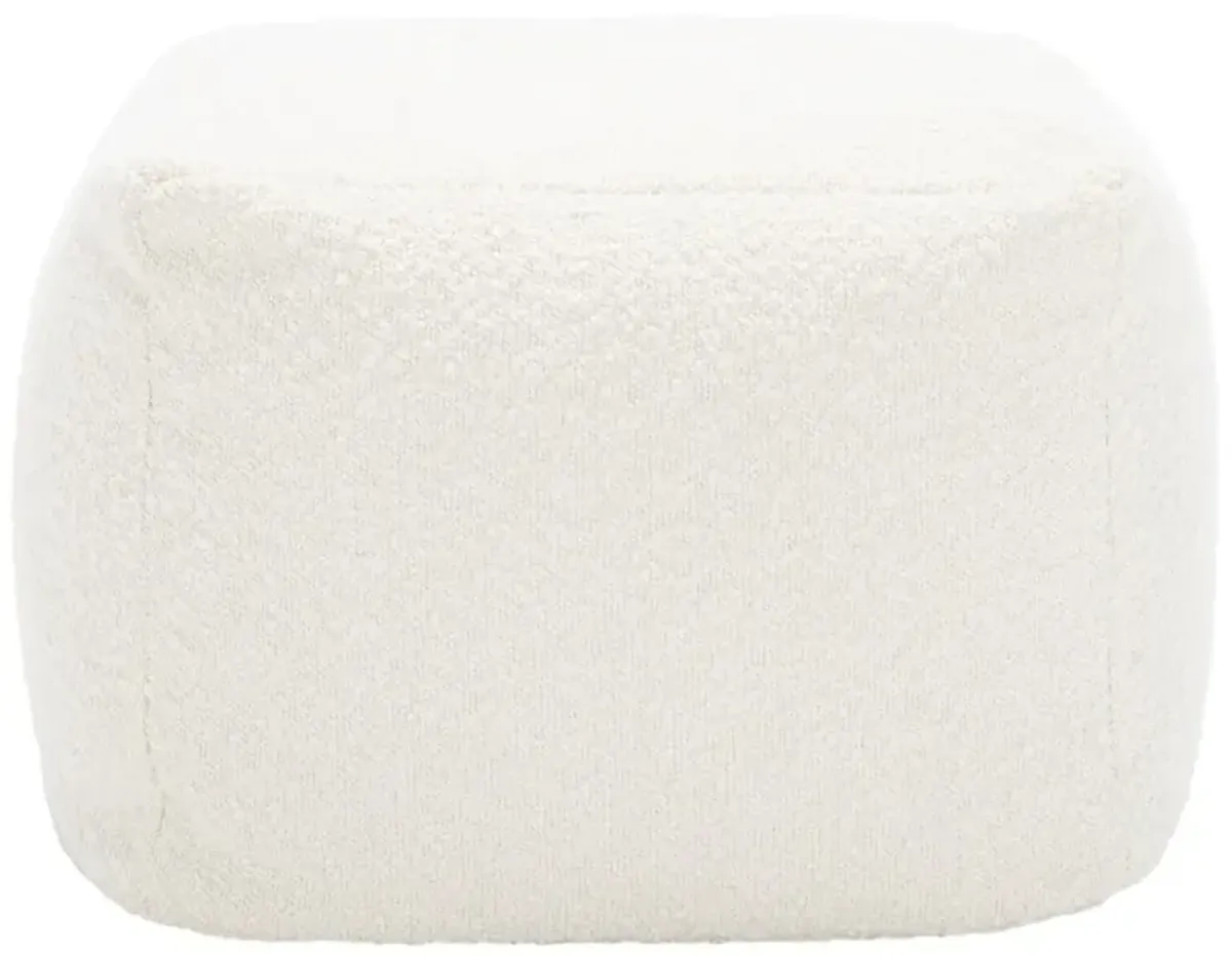 Adira Faux Lambs Wool Pouf