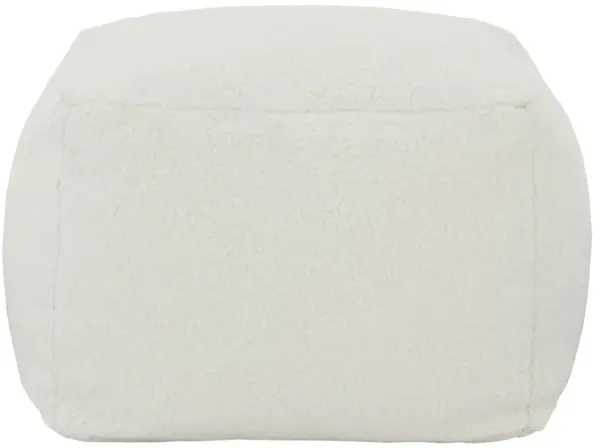 Adira Faux Lambs Wool Pouf