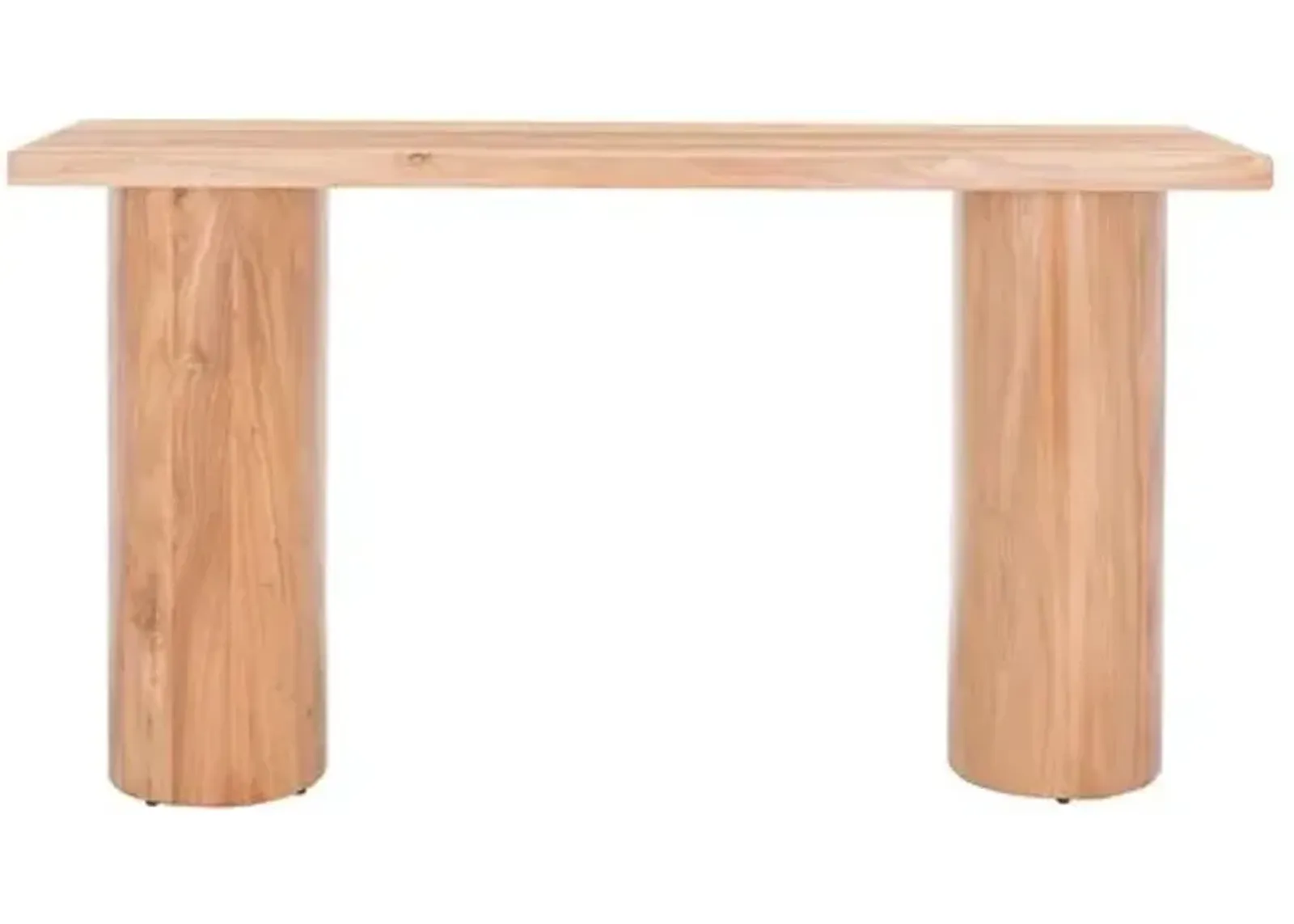 Helson Elm Wood Console Table - Natural - Brown