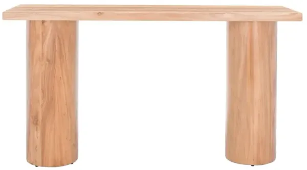 Helson Elm Wood Console Table, Natural