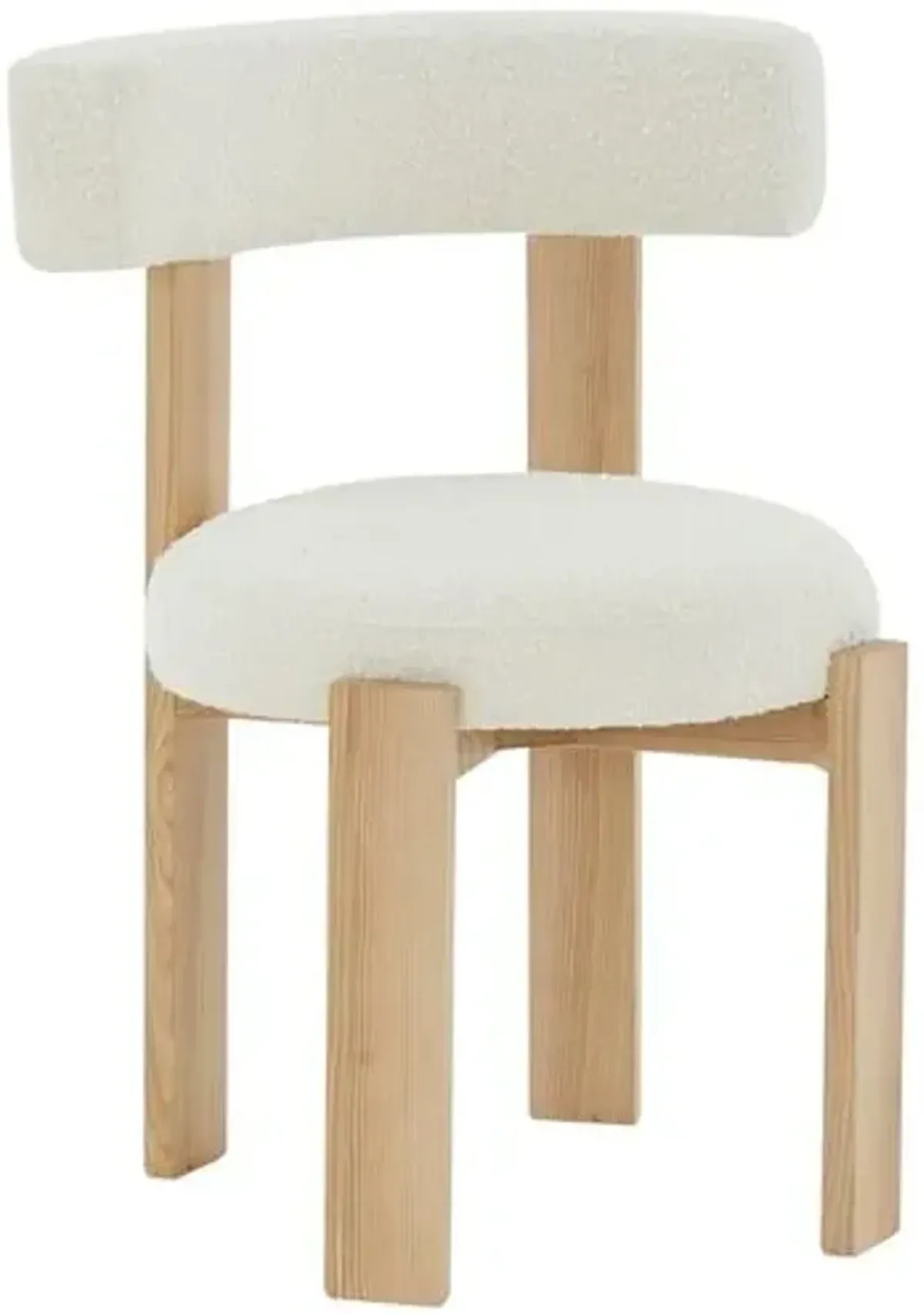 Blythe Wood Dining Chair - Ivory/Natural